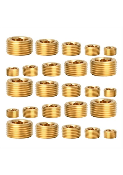 Karbon Çelik Boru Tapası Aksesuarlar Kombinasyon Kiti, Npt Erkek Altıgen Iplik Kollu Fiş Sızdırmaz Boru Bağlantı Noktaları (Yurt Dışından)