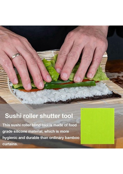 Silikon El Rulo Suşi Haddeleme Perdesi Imitasyonu Japon Suşi Haddeleme Aracı Kolayca Temizlenemez Sushe Mat Green (Yurt Dışından) indirimleri