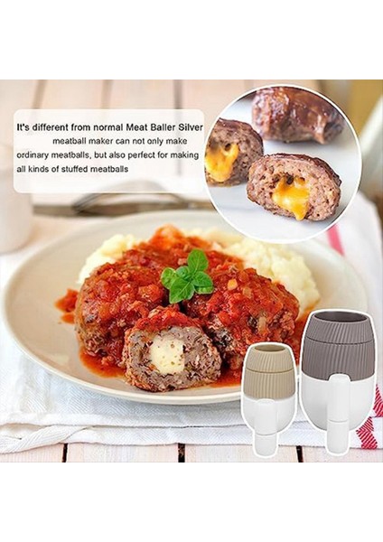 Köfte Üreticisi, 2 Adet Yapmayan Köfte Kepçesi Top Üreticisi, Beden Meat Baller, Çok Işlevli Meat Baller Maşa (Yurt Dışından) indirimleri