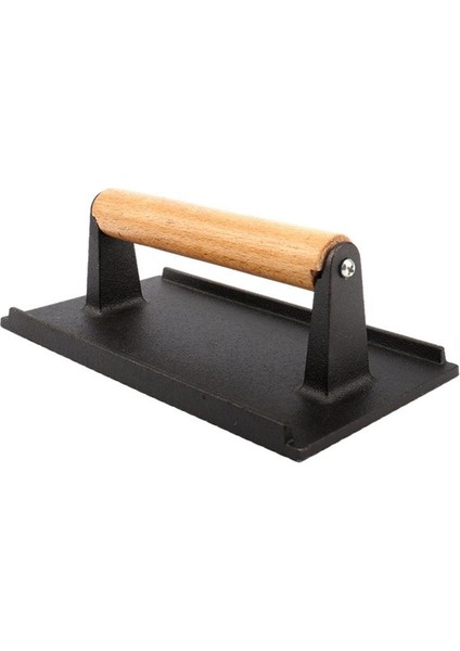 Mutfak Ağır Döküm Düz Demir Biftek Ağırlığı/pastırma Ahşap Saplı Pres, Grill Press (Yurt Dışından)