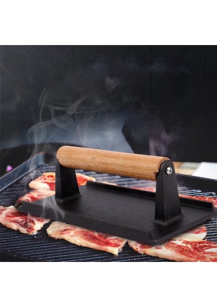 Mutfak Ağır Döküm Düz Demir Biftek Ağırlığı/pastırma Ahşap Saplı Pres, Grill Press (Yurt Dışından) modelleri
