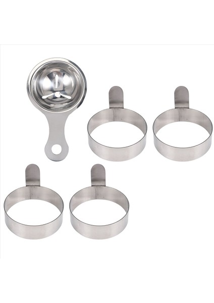 4 Pcs Paslanmaz Çelik Yumurta Yumurta Yumurtası Yumurta Şoku Yapılır Yapılmayan Yemek Halkaları Omlet Kalıp 1 Yumurta Ayırıcı Mutfak Pişirme Aletleri Içerir (Yurt Dışından) fırsatları
