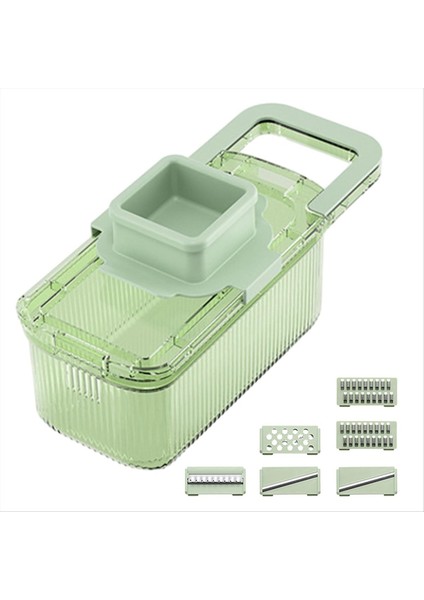 Sebze Kıyıcı, Berrak Kaplı Parçalayıcı, Çok Fonksiyonlu Manuel Gıda Rahmi, Çıkarılabilir Mutfak Dilimleme Aracı A (Yurt Dışından)