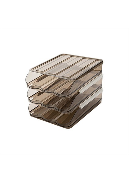 Buzdolabı Için Yumurta Tutucu, Buzdolabı Için Otomatik Yuvarlanan Yumurta Kabı, Istiflenebilir Buzdolabı Organizatörleri ve Depolama+Kapak, B (Yurt Dışından)