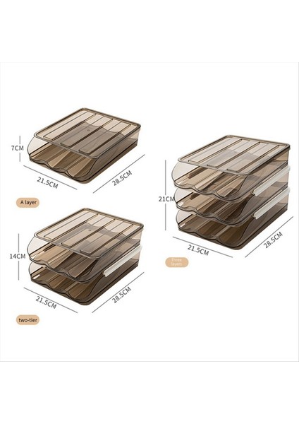 Buzdolabı Için Yumurta Tutucu, Buzdolabı Için Otomatik Yuvarlanan Yumurta Kabı, Istiflenebilir Buzdolabı Organizatörleri ve Depolama+Kapak, B (Yurt Dışından) fiyatları