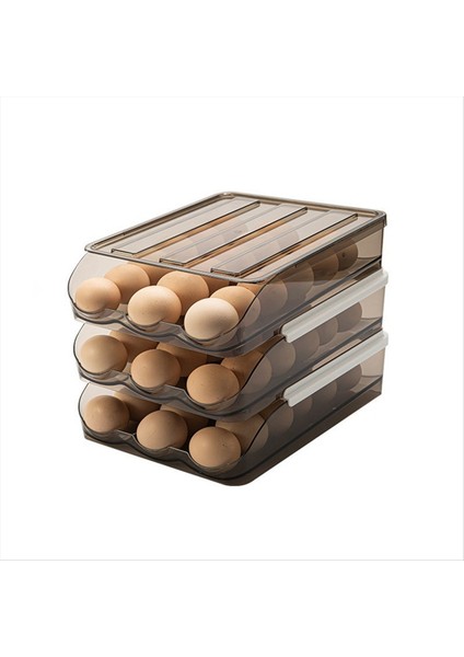 Buzdolabı Için Yumurta Tutucu, Buzdolabı Için Otomatik Yuvarlanan Yumurta Kabı, Istiflenebilir Buzdolabı Organizatörleri ve Depolama+Kapak, B (Yurt Dışından) modelleri