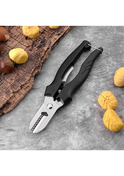 Çok Amaçlı Kestane Klipsi Kolay Kestane Mutfak Çubuğu Temizlenmesi Kilit Tasarım Somun Aracı ile Kestane Makasları, Kahverengi (Yurt Dışından) modelleri