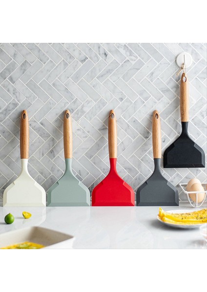 Yapışmaz Mutfak Geniş Sıyırıcı Pizza Pişirme Araçları Silikon Spatula Pişirme Assanslar Kürek Spatula Kitchenware B (Yurt Dışından) fiyatları