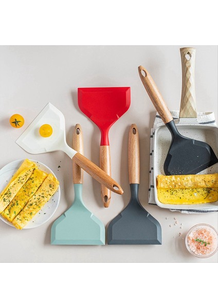 Yapışmaz Mutfak Geniş Sıyırıcı Pizza Pişirme Araçları Silikon Spatula Pişirme Assanslar Kürek Spatula Kitchenware B (Yurt Dışından) modelleri