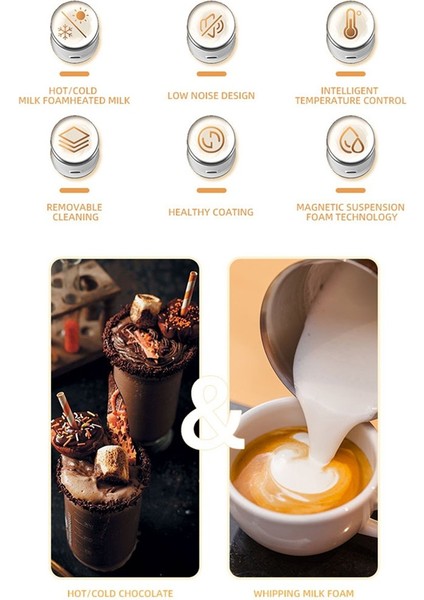 Süt Frother Electric, 11.8OZ/350ML Süt Çılgın ve Vapur, Otomatik Sıcak ve Soğuk Köpük Makinesi, Kahve Frother Ab Fişi (Yurt Dışından) fırsatları