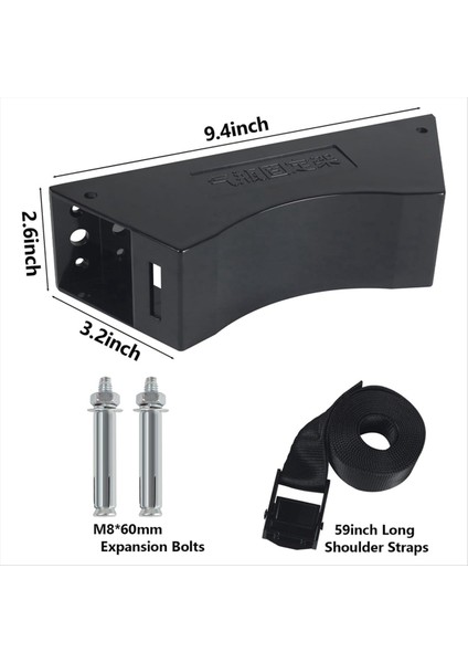 2pcs Propan Tank Tutucusu Propan Tank Montaj Gaz Silindiri Tutucu Vidalar ve Güvenlik Zinciri Desteklenen 4-12 Inç (Siyah) (Yurt Dışından) modelleri