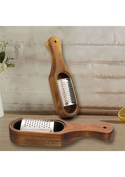 Koyulu Ahşap Peynir Rahibi, Peynir Limon Çikolatası Için Depolama Alanı ile Rustik Kahverengi Peynir Parçalayıcı (Yurt Dışından) modelleri