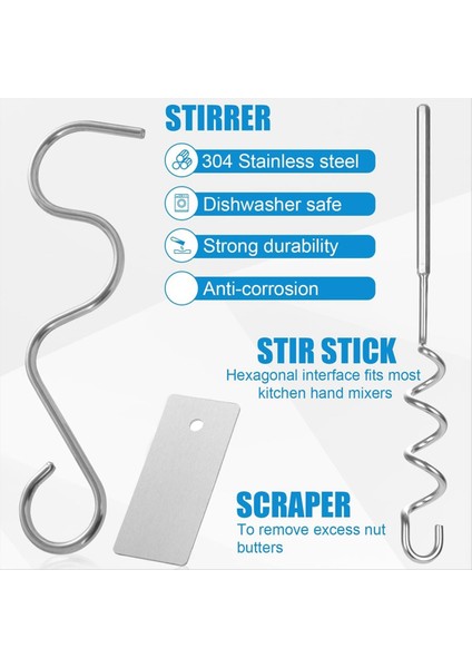 Fıstık Ezmesi Karıştırıcı, Paslanmaz Çelik Fıstık Ezir Mikseri Fıstık Ezmesi Karıştırıcı Somun Yağışı Karıştırma Aracı (Yurt Dışından) fırsatları