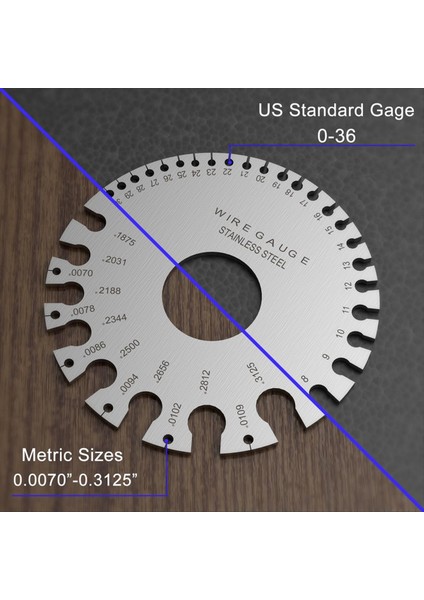 Profesyonel Tel Gösterge Ölçüm Aracı, Metal Gösterge Kalınlık Aracı, Kalınlık Göstergesi ve Çift Taraflı Yuvarlak Plaka Göstergesi B (Yurt Dışından) modelleri