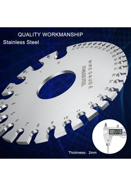 Profesyonel Tel Gösterge Ölçüm Aracı, Metal Gösterge Kalınlık Aracı, Kalınlık Göstergesi ve Çift Taraflı Yuvarlak Plaka Göstergesi B (Yurt Dışından) indirimleri