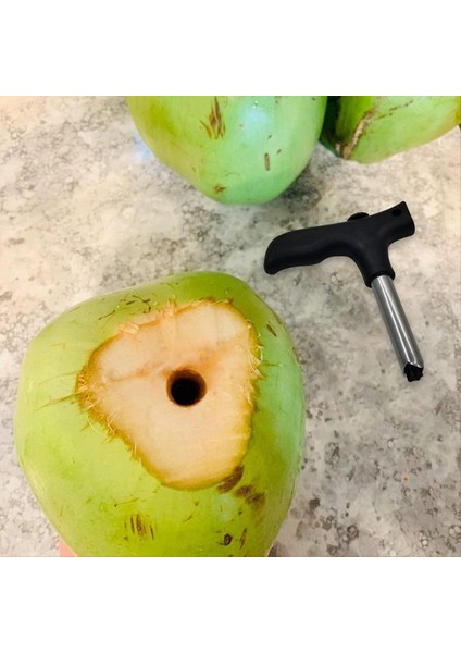 Paslanmaz Çelik Hindistancevizi Açıcı Aracı, Saman Delik Üreticisi Güvenli ve Açılması Kolay Hindistan Cevizi Aleti, Büyük (Yurt Dışından) indirimleri