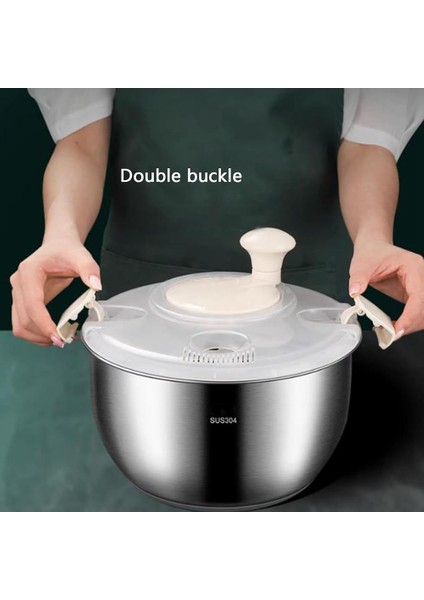6l Salata Spinner Paslanmaz Çelik Büyük Sebze Yıkayıcı Pp Kapağı Meyve Yıkayıcı Makarna ve Fries Spinner Salata Kurutucu (Yurt Dışından) modelleri