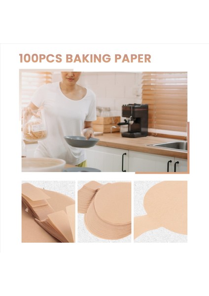 100PCS Öncül Circle Cake Pan Tavan Astarları Yuvarlak Yapışmaz Parşömen Kağıdı Fırınlama Için Asansör Sekmeleri ile Kahverengi 6 Inç (Yurt Dışından) indirimleri