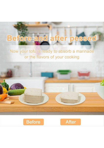Tofu Pres Bulaşık Makinesi Güvenli, Ayarlanabilir Tofu Tohumu, Vegan Tofu Baskı Tofu&#39;dan 10-20MINS&#39;DE Tofudan Çıkarmak Için (Yurt Dışından) fiyatları