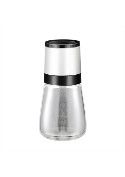 Manuel Tuz Biber Öğütücü Şeffaf Cam Öğütücü Biber Taş Tahlil Şişe Şişe Mutfak Gadgets Beyaz (Yurt Dışından)