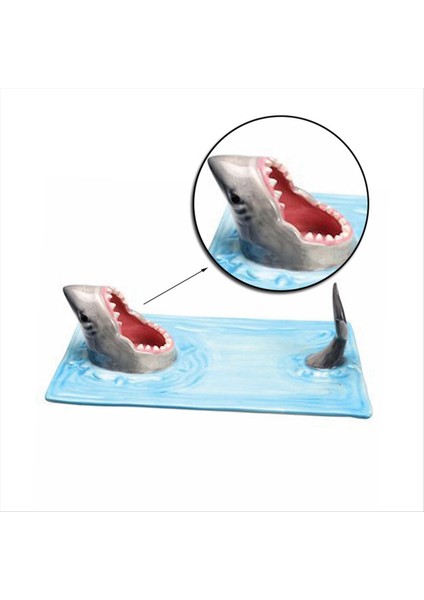 Seramik Suşi Tabağı, Köpekbalıkları Şekil Dikdörtgen Peynir Tahtası Yemek Masası Mutfak Dekorasyonu (Yurt Dışından) modelleri