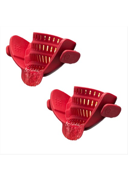 2pcs Silikon Mutfak Süzgeç Klipsi Termomix Için Tm5 Tm6, A Için Toruş Rafı Huni Pirinç Makarna Yıkama (Yurt Dışından)