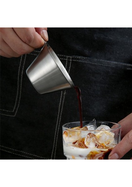 Espresso Atış Fincanları Tutamaçlı 90ML Espresso Ölçüm Kupası 2 Paket Paslanmaz Çelik Dökme Fincan Kahve Espresso (Yurt Dışından) indirimleri