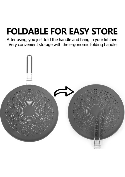 Silikon Sıçrama Ekranı, Katlanır Saplı Gres Sıçraması, Sıçrama Korumaları ve Kızartma Tavası, 13 Inç, Gri (Yurt Dışından) fırsatları