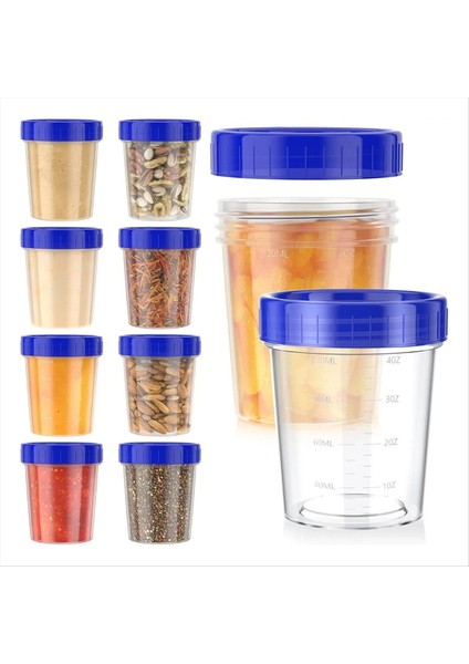 10 Paket 4 Oz Salata Sosu, Kapaklı Küçük Kaplar Sızıntılı Çeşni Kapları Yeniden Kullanılabilir Daldırma Sosu (Yurt Dışından)