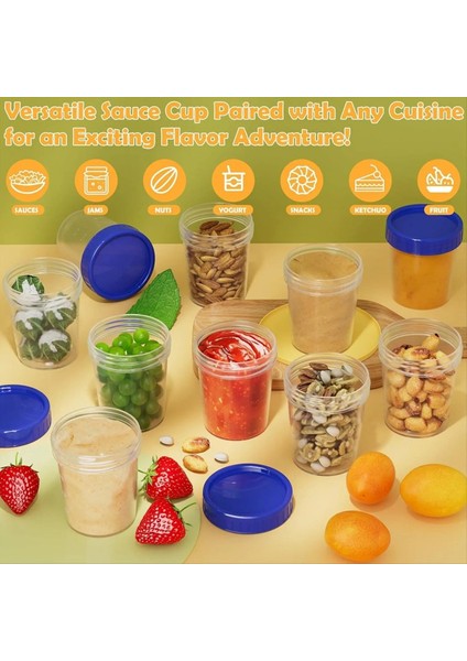 10 Paket 4 Oz Salata Sosu, Kapaklı Küçük Kaplar Sızıntılı Çeşni Kapları Yeniden Kullanılabilir Daldırma Sosu (Yurt Dışından) fiyatları