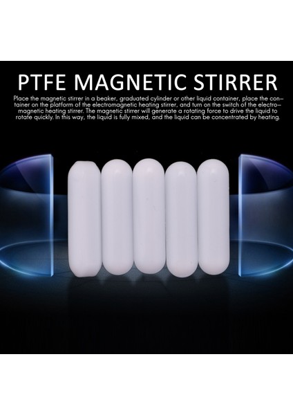 5 Adet 25MM (1 Inç) Ptfe Manyetik Karıştırıcı Karıştırıcı Karıştırma Çubuğu, Beyaz Renk, Laboratuvar Çubuğu, Karıştırma Plakası Çubuğu, 7MM25MM Karıştır (Yurt Dışından) indirimleri