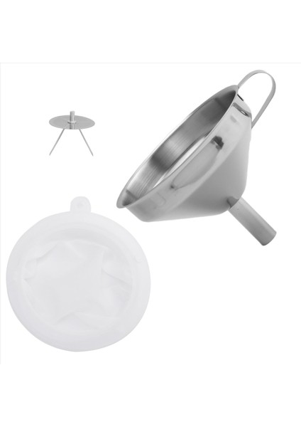 5.1 Inç 304 Paslanmaz Çelik Mutfak Hunisi, Sıvı Aktarmak Için 200 Örgü Gıda Filtresi Süzgeç, Yağ, Reçel Yapmak (Yurt Dışından) modelleri