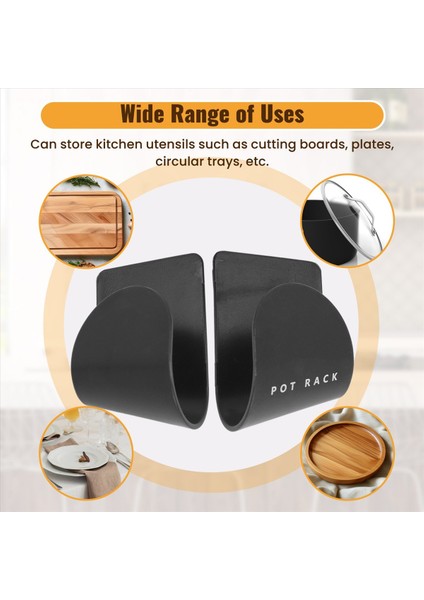 Ayarlanabilir Pot Kapağı Organizatör Dolap Kapısı Mutfak Organizasyonu, Pot Kapağı Tutucu Mutfak Hacks, Pot Kapağı Organizatörleri 6 Fayle (Yurt Dışından) indirimleri