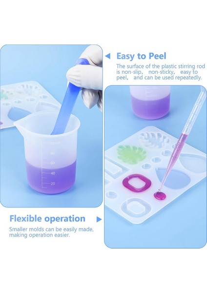 Reçine Için Silikon Ölçüm Kupaları, Reçine 600ML ve 250ML+ 100ML Silikon Bardak, Reçine Karıştırma Bardakları ile Reçine Malzemeleri (Yurt Dışından) indirimleri