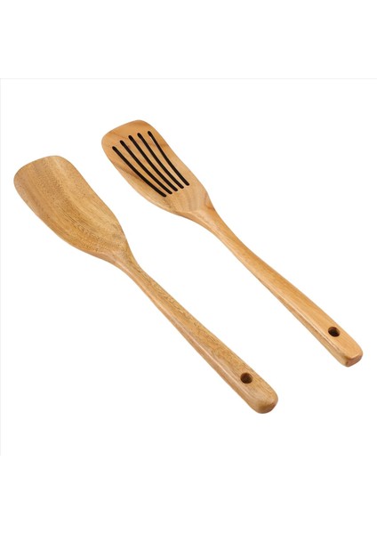 Ahşap Mutfak Pişirme Assets, 2 Adet Ahşap Kaşık ve Yemek Pişirme, Şık, Ev Kullanımı ve Mutfak Için Tencere Için Spatula (Yurt Dışından) fiyatları