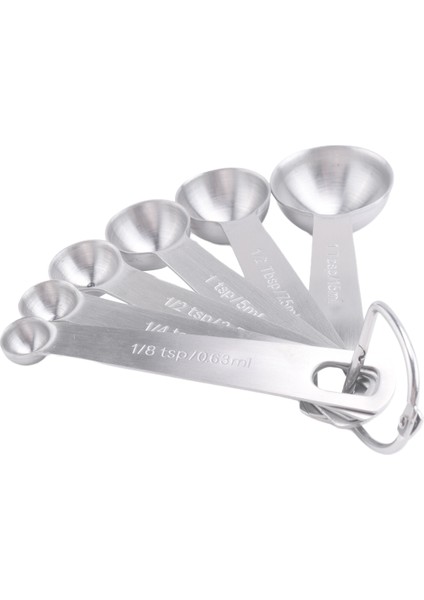 Ölçüm Kaşıkları, Paslanmaz Çelik Ölçüm Kaşıkları Seti, Metrik ve Abd Ölçümleri ile Küçük Çorba Kaşığı, Kuru ve Sıvı Malzemeleri Ölçen Hediye Için 6 Set (Yurt Dışından) fiyatları