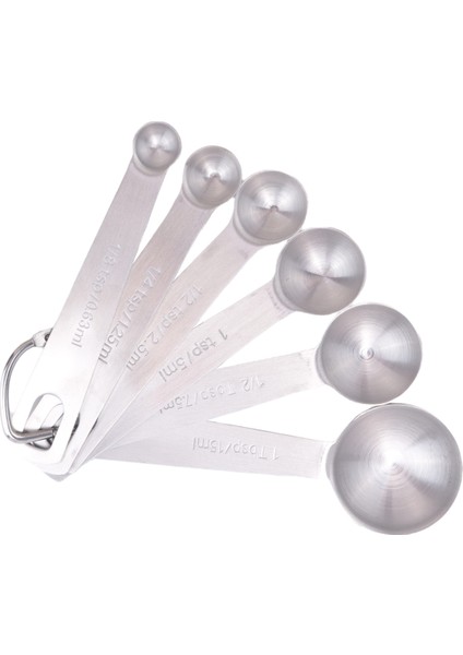 Ölçüm Kaşıkları, Paslanmaz Çelik Ölçüm Kaşıkları Seti, Metrik ve Abd Ölçümleri ile Küçük Çorba Kaşığı, Kuru ve Sıvı Malzemeleri Ölçen Hediye Için 6 Set (Yurt Dışından) modelleri