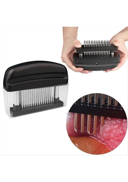 48 Bıçak Iğne Et Ihaleçi Paslanmaz Çelik Bıçak Et Biftek Tokmak Et Ihale Çekiç Poundder Siyah (Yurt Dışından) fırsatları