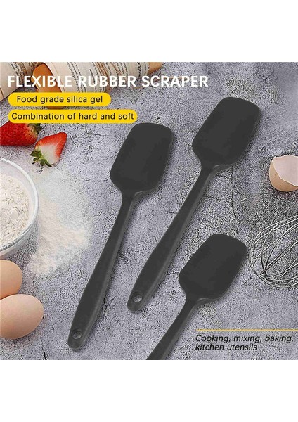 3 Pcs Silikon Spatula Siyah Yüksek Sıcaklık Dayanıklı Bpa Içermeyen Kauçuk Spatula Pişirme ve Pişirme Mutfak Spatula (Yurt Dışından) indirimleri