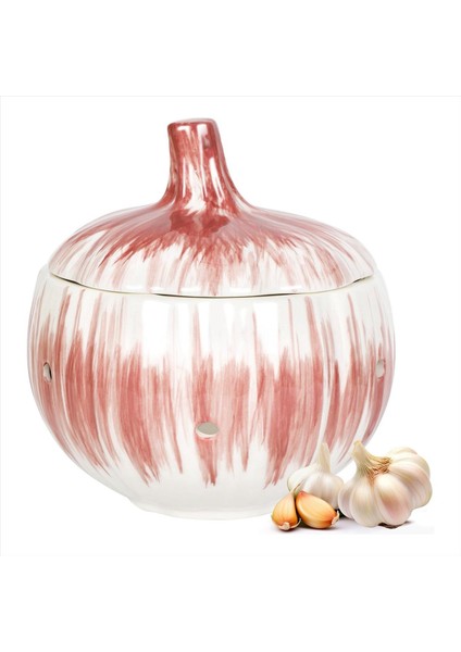 Sarımsakınızı Korumak Için Kapak Havalandırılmış Seramik Sarımsak Kaleci, Sarımsak Tutucu Saklama Kabı ile Sarımsak Kaleci (Yurt Dışından)