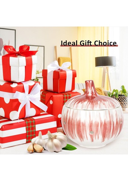 Sarımsakınızı Korumak Için Kapak Havalandırılmış Seramik Sarımsak Kaleci, Sarımsak Tutucu Saklama Kabı ile Sarımsak Kaleci (Yurt Dışından) fırsatları