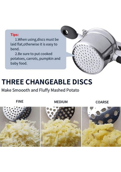 Patates Blender, Spagetti Yapım Makinesi Patates Patates Yapmak Için 3 Karşılıklı Diskli, Makarna Press (Yurt Dışından) modelleri