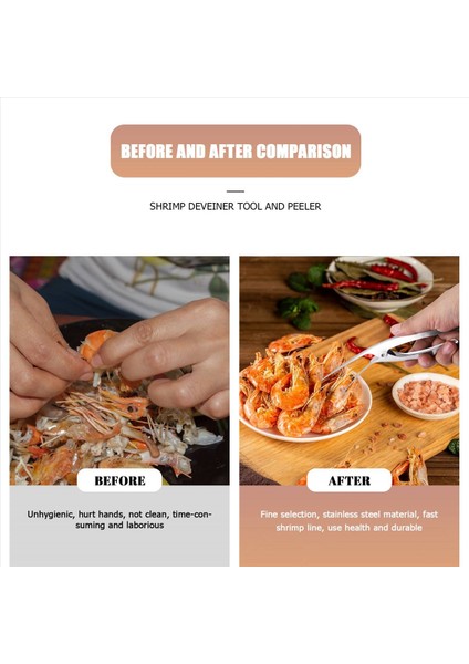 2pcs Paslanmaz Çelik Karides Soyucu Karides Deneveer Karides Açıcı Karides Iplik Bıçağı Karides Temizleyiciler Mutfak Malzemeleri (Yurt Dışından) modelleri