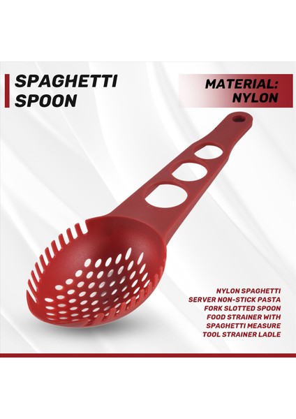 Naylon Spagetti Sunucusu Yapışmaz Makarna Çatal Yuvalı Kaşık Gıda Süzgeci Spagetti Ölçümü Takım Süzgeç Kepçesi (Yurt Dışından) fırsatları