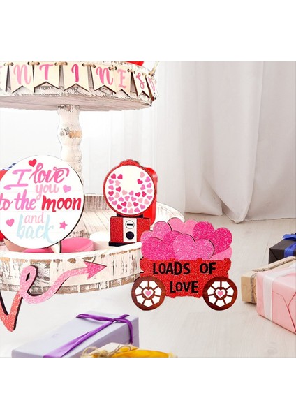 Sevgililer Günü Aşk Mektubu Cupid Katmanlı Tepsi Dekoratif Süs Sevgililer Günü Katmanlı Tepsi Süsleme (Yurt Dışından) modelleri