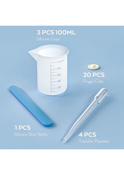 Silikon Ölçüm Kupaları Silikon Popsicle Karıştırma Çubuğu, Pipetler, Epoksi Reçine Karıştırma Için Parmak Karyolaları, Kalıplar (Yurt Dışından) fırsatları