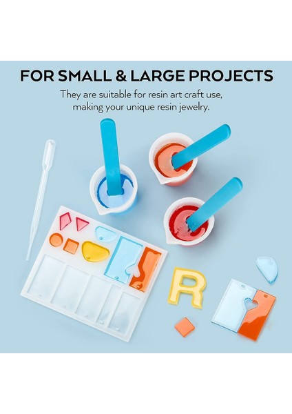 Silikon Ölçüm Kupaları Silikon Popsicle Karıştırma Çubuğu, Pipetler, Epoksi Reçine Karıştırma Için Parmak Karyolaları, Kalıplar (Yurt Dışından) indirimleri