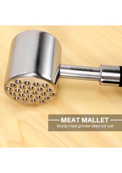 Et Ihale Eden Mallet Çekiç - Paslanmaz Çelik - Ihale Için Çift Taraflı Alet, - Bulaşık Makinesi Güvenli (Yurt Dışından) indirimleri