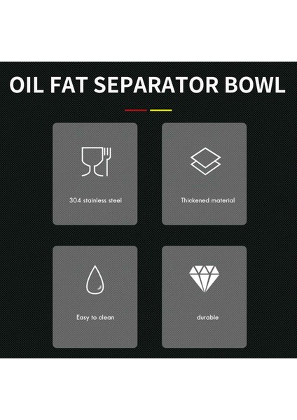 1000ML Çok Fonksiyonlu 304 Paslanmaz Çelik Yağ Çorbası Yağ Ayırıcı Gres Yağma Filtre Süzgeci Kase Mutfak Pişirme Aletleri (Yurt Dışından) fırsatları