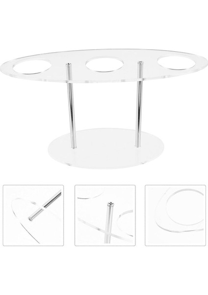 Akrilik Dondurma Koni Tutucu, Charcuterie Food Cone Tutucu, Waffle Koni Standı, 3 Delik, Şeffaf (Yurt Dışından) fiyatları